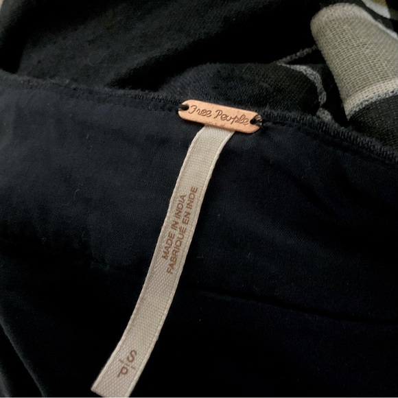 Free People Sundown Mini Shift Dress Sz S Embroidered Aztec Navy Blue - Picture 12 of 12